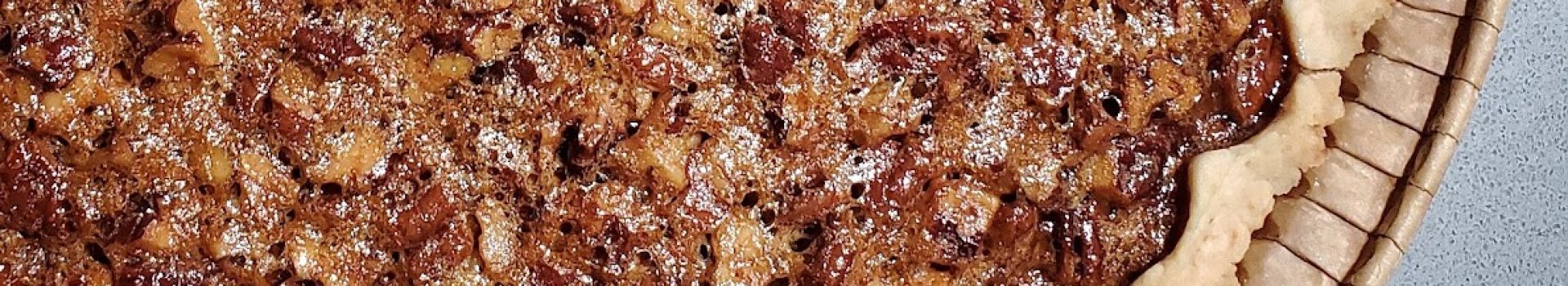 pecan pie close up